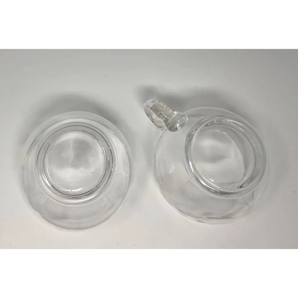 Princess House Etched‎ Creamer and Open Sugar Bowl Set Heritage Pattern